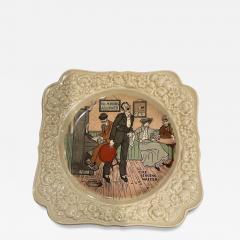  Crown Ducal ART DECO THE SINGING WAITER PORCELAIN PLATE BY CROWN DUCAL - 3756445