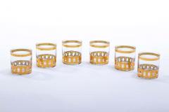  Culver Ltd Mid Century Modern 22 Karat Gold Cocktail Mixer and Six 4 oz Glasses Set - 1976753