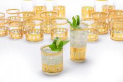  Culver Ltd Vintage Mid Century 22 Karat Gold Highball Cocktail Glasses Set of 8 circa 1965 - 3442325