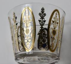  Culver Vintage Culver Company Glassware Gold Oval Medallion Pattern Ice Bucket - 1727889