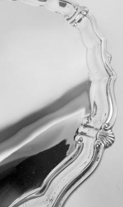  Currier Roby Currier Roby Traditional Georgian Shell Scroll Salver Tray - 4416652
