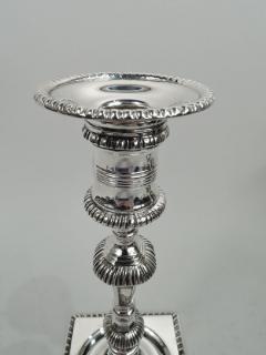  Currier Roby Pair of Georgian Style Sterling Silver Candlesticks by Currier Roby - 3750722