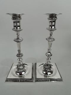  Currier Roby Pair of Georgian Style Sterling Silver Candlesticks by Currier Roby - 3750728