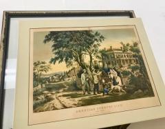  Currier and Ives Nathan Currier Lithograph October Afternoon American Country Life Series C1855 - 3977660