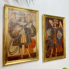  Cuzco School Pair of 19th Century Cuzco School Oil Paintings on Canvas - 3041852