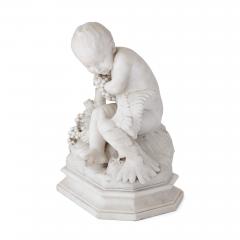  D Angelis A 19th century marble putto sculpture signed DAngelis - 2696362