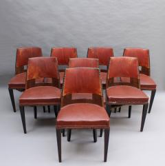  D I M DIM Decoration Interieur Moderne Set of 8 Fine French Art Deco Dining Chairs by DIM - 2149172