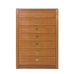  D Scan D Scan D Scan Captain Line Mid Century Danish Teak and Brass Highboy Dresser - 3921650