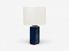 D sir e Stent j D sir e Stent j Blue Glazed Stoneware Large Table Lamp Denmark 1970s - 4620824