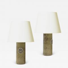  D sir e Stent j Pair of Table Lamps in Mottled Taupe Brown by D sir e Stent j - 3506064