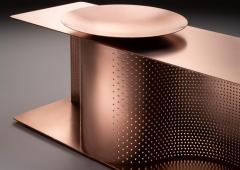  DESIGNLUSH COPPER WAVE SHOE BENCH - 1930935