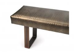  DESIGNLUSH MODERNIST COWHIDE BENCH - 1088361