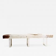  DESIGNLUSH MODERNIST COWHIDE BENCH - 1091660