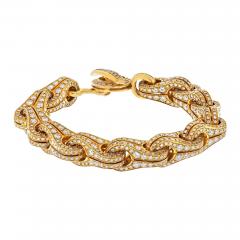  DI MODOLO DI MODOLO 18K YELLOW GOLD 15 52CTTW BICYCLE STYLE LINK PAVE DIAMOND BRACELET - 3334143