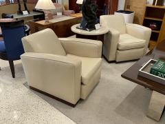  DOMINIQUE PARIS Pair of Art Deco Club Chairs by Maison Dominique - 4594439