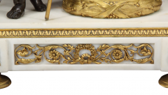  DUFAUD A RARE FRENCH LOUIS XVI STYLE ORMOLU MOUNTED ANNULAR CLOCK GARNITURE BY DUFAUD - 3566134