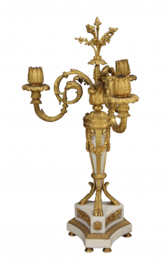  DUFAUD A RARE FRENCH LOUIS XVI STYLE ORMOLU MOUNTED ANNULAR CLOCK GARNITURE BY DUFAUD - 3566140