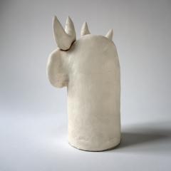  Dainche ARTHURO White ceramic owl sculpture - 1908675