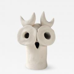  Dainche ARTHURO White ceramic owl sculpture - 1909648