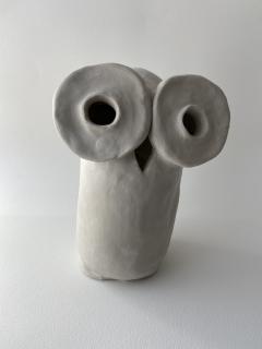  Dainche HENRIETTE Raw clay owl sculpture - 1381722