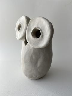  Dainche HENRIETTE Raw clay owl sculpture - 1381723