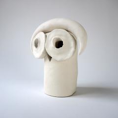  Dainche JOSEPHA White ceramic owl sculpture - 1908683