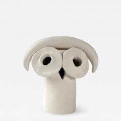  Dainche JOSEPHA White ceramic owl sculpture - 1909649