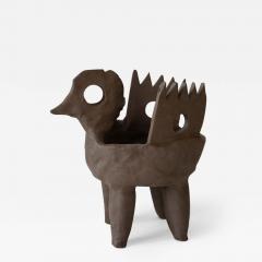  Dainche POULE O3 Raw brown ceramic hen sculpture - 2602812