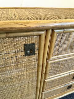  Dal Vera Bamboo Rattan and Brass Sideboard by Dal Vera Italy 1970s - 2952470