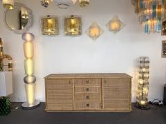  Dal Vera Bamboo Rattan and Brass Sideboard by Dal Vera Italy 1970s - 4643704