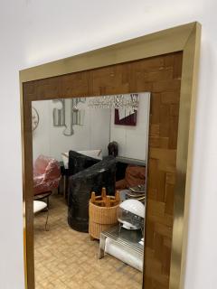  Dal Vera Bamboo and Brass Mirror by Dal Vera Italy 1970s - 2165573