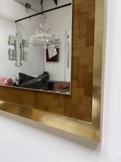  Dal Vera Bamboo and Brass Mirror by Dal Vera Italy 1970s - 2165575