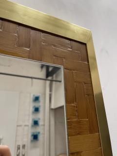  Dal Vera Bamboo and Brass Mirror by Dal Vera Italy 1970s - 2165577