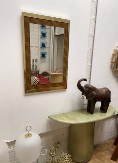  Dal Vera Bamboo and Brass Mirror by Dal Vera Italy 1970s - 2165578