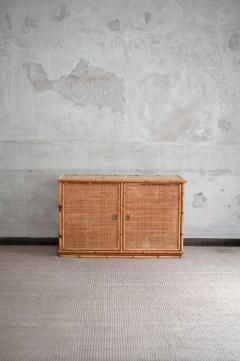  Dal Vera Bamboo and Rush Fabric Sideboard by Dal Vera 1970s - 4688029