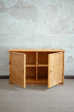  Dal Vera Bamboo and Rush Fabric Sideboard by Dal Vera 1970s - 4688088