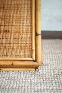  Dal Vera Bamboo and Rush Fabric Sideboard by Dal Vera 1970s - 4688092