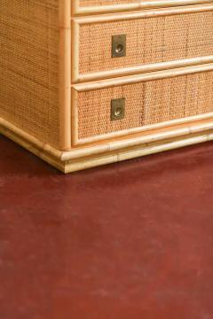  Dal Vera Chest of drawers in bamboo and cane with brass details Prod Dal Vera 1970 - 3730314