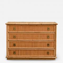  Dal Vera Chest of drawers in bamboo and cane with brass details Prod Dal Vera 1970 - 3740228