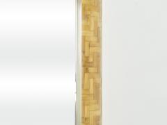  Dal Vera Italian rattan bamboo and brass mirror by Dal Vera 1970s - 1528126