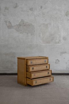  Dal Vera Rattan and Brass Chest of Drawers By Dal Vera 1970s - 4330560