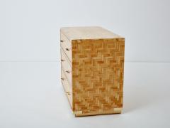  Dal Vera U1125 Italian Dal Vera bamboo marquetry and brass chest of drawers 1970s - 3246633