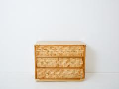  Dal Vera U1125 Italian Dal Vera bamboo marquetry and brass chest of drawers 1970s - 3246634