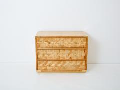  Dal Vera U1125 Italian Dal Vera bamboo marquetry and brass chest of drawers 1970s - 3246639