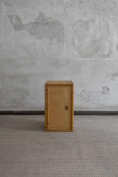  Dal Vera Wall Cabinet in Rattan and Brass By Dal Vera 1970s - 4330548