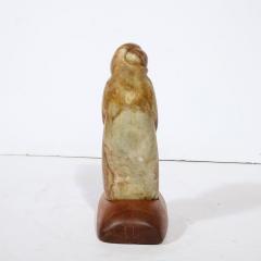  Dan Bedik Modernist Dan Bedik Sculpture Musical Embrace in Green Marble with Walnut Base - 2946800