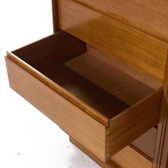  Danflex Danflex Mid Century Danish Teak Tambour Door Armoire Highboy Dresser - 4141514
