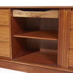  Danflex Danflex Mid Century Teak Tambour Door Lowboy Dresser - 3824345