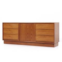  Danflex Danflex Mid Century Teak Tambour Door Lowboy Dresser - 3824349