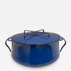  Dansk DANSK designs Blue Enamelware Casserole Pot with TRIVET Top IHQ FRANCE 1956 - 2144999